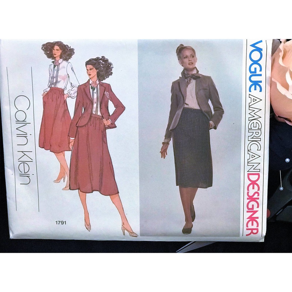 Vogue American Designer 1791 Calvin Klein Size 14 Uncut paper pattern 70's